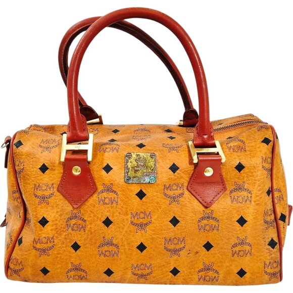 437186AU (C2) MCM Hand Bag Brown PVC - Picture 1 of 9